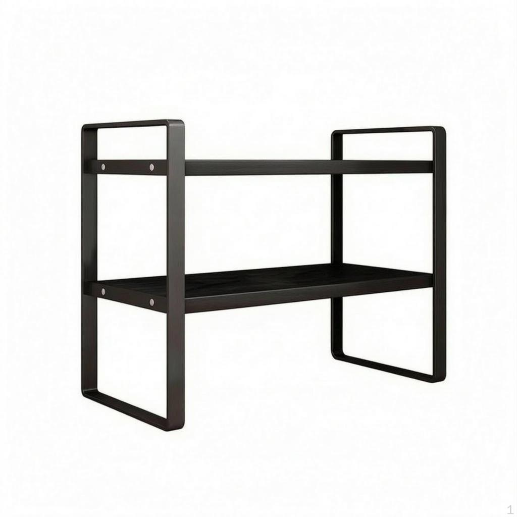 TwoTier Desktop Shelf Minimalist 2Tier Desk Rounded Corners Storage Rack for Students,