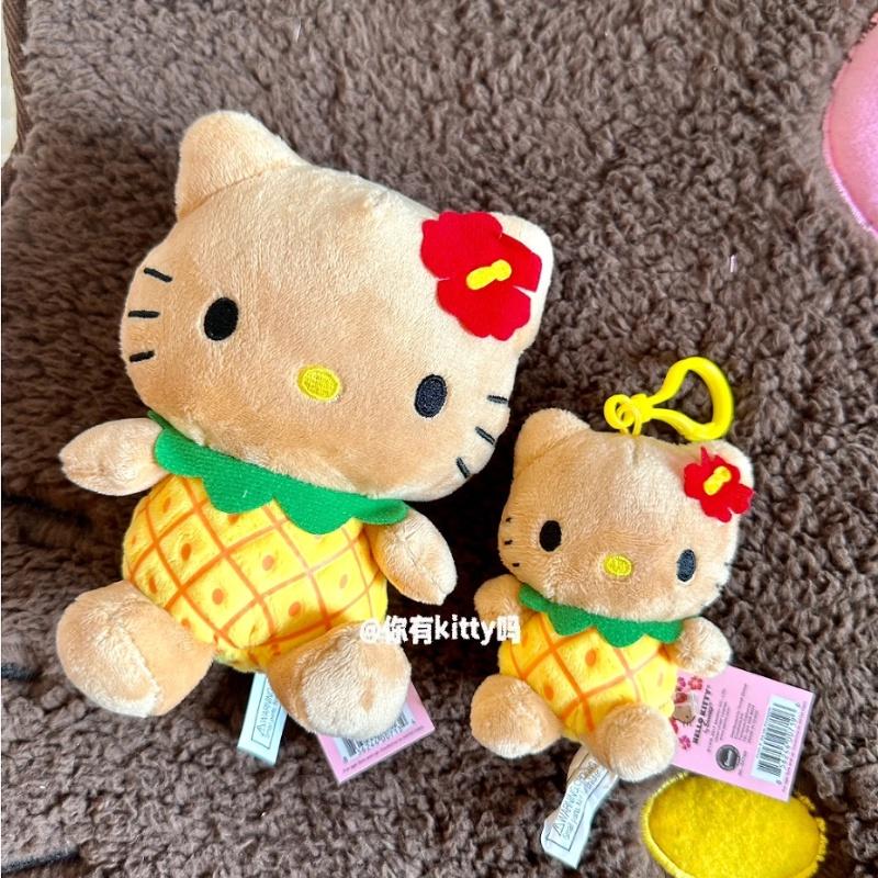 Милый плюшевый кулон-рюкзак Hello Kitty в виде ананаса в гавайском стиле StyleA