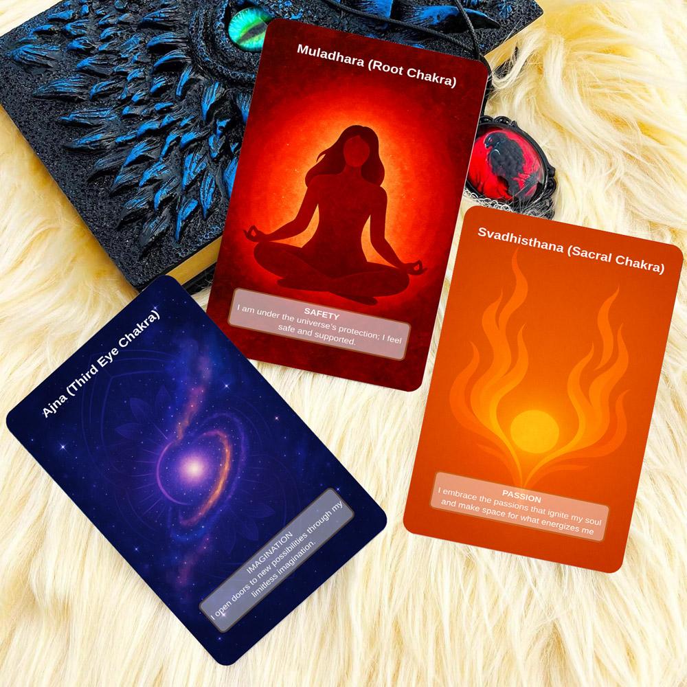 50 Card Deck Chakra Intention Oracle Cards Self-Connection Energy Adjustment Practices Borad Game