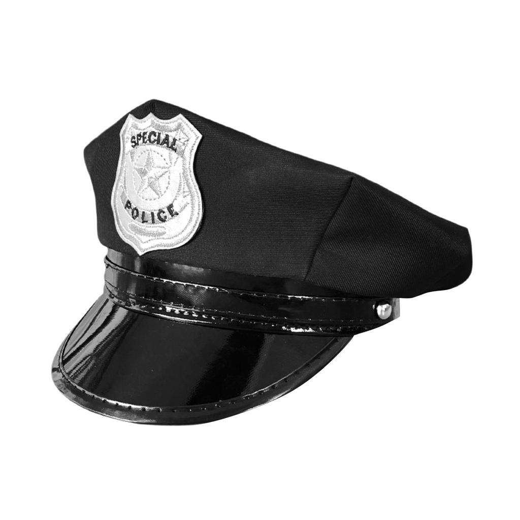 Kids Police Officer Hat Headgear Cosplay Children Police Hat for Fancy Dress