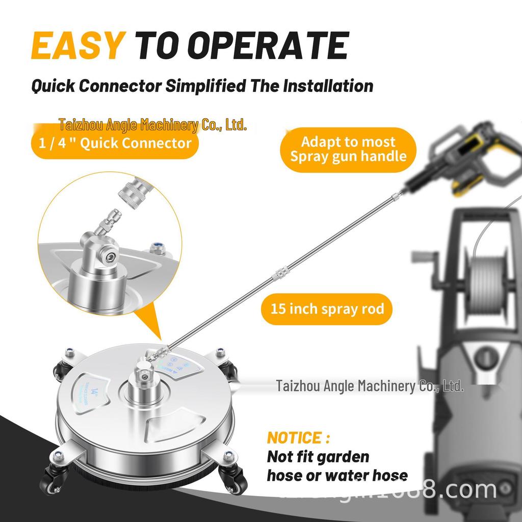 14" Stainless Steel 4000psi Mobile Floor Cleaner Washer