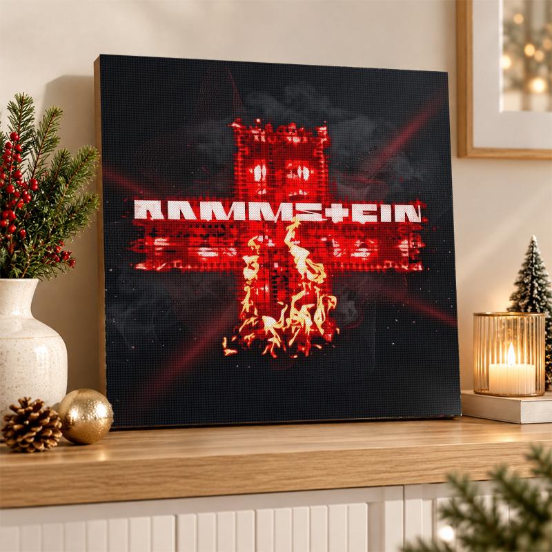 Rammstein Sada na malování diamantem 5D plné vrtáky DIY diamantová mozaika Nástěnná malba Domácí dekorace