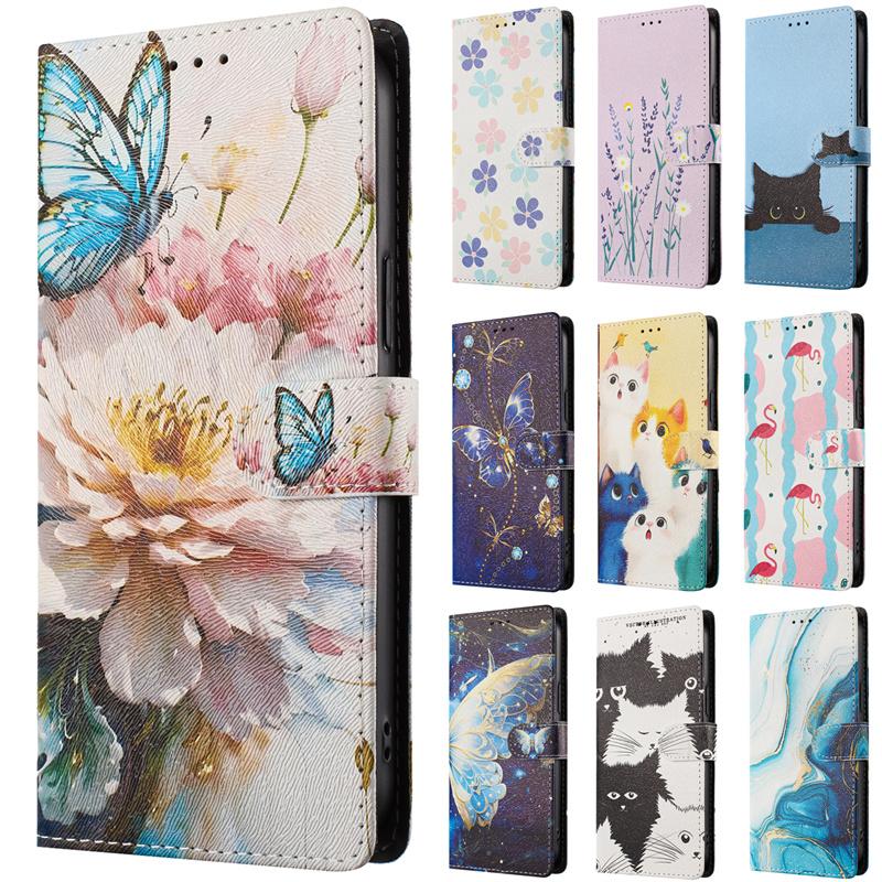 X8 F8 M8 Pro Case for Xiaomi Poco X8 M8 F8 M7 X7 F7 X6 M6 F6 X5 F5 Pro Ultra 4G 5G Coque Painted Case Leather Phone Cover Fundas
