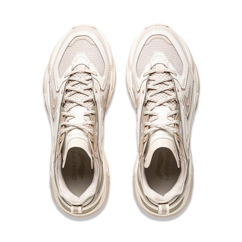 New LiNing CF Tracing Collection Thousand Line Strategy SS Cushioning Rebound Low Top Casual Shoes Men's Oat Gray AGLU141-2