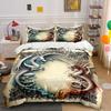 White and Red Dragons. Bedding Sets Duvet Cover Sets Duvet Covers Pillowcases(1 * Duvet Cover 2 * Pillowcases Without Duvet Insert)
