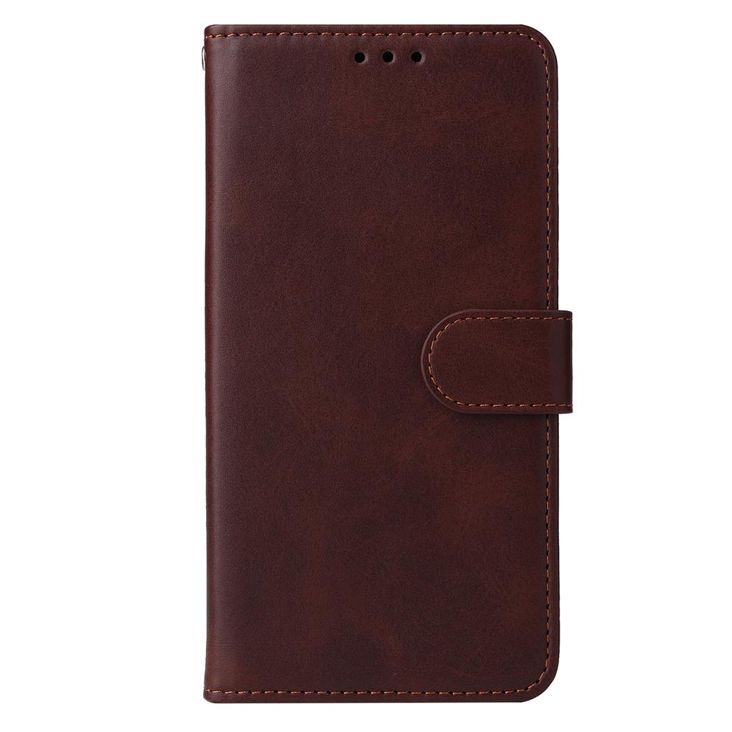 For Google Pixel 7a Cell Phone Cover Calf Texture PU Leather Wallet Stand Case with Strap