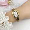 Modny damski zegarek kwarcowy Prosty elegancki kwadratowy cyferblat Złoty pasek ze stali nierdzewnej Zegarek na rękę Zegarki biznesowe Dropshipping Prezenty