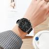 Classic Ladies Quartz Watch With Diamond Accents And Silicone Strap For Casual Wear