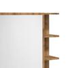 Artisan Oak Mirror Cabinet 62.5 X 20.5 X 64 Cm Engineered Wood