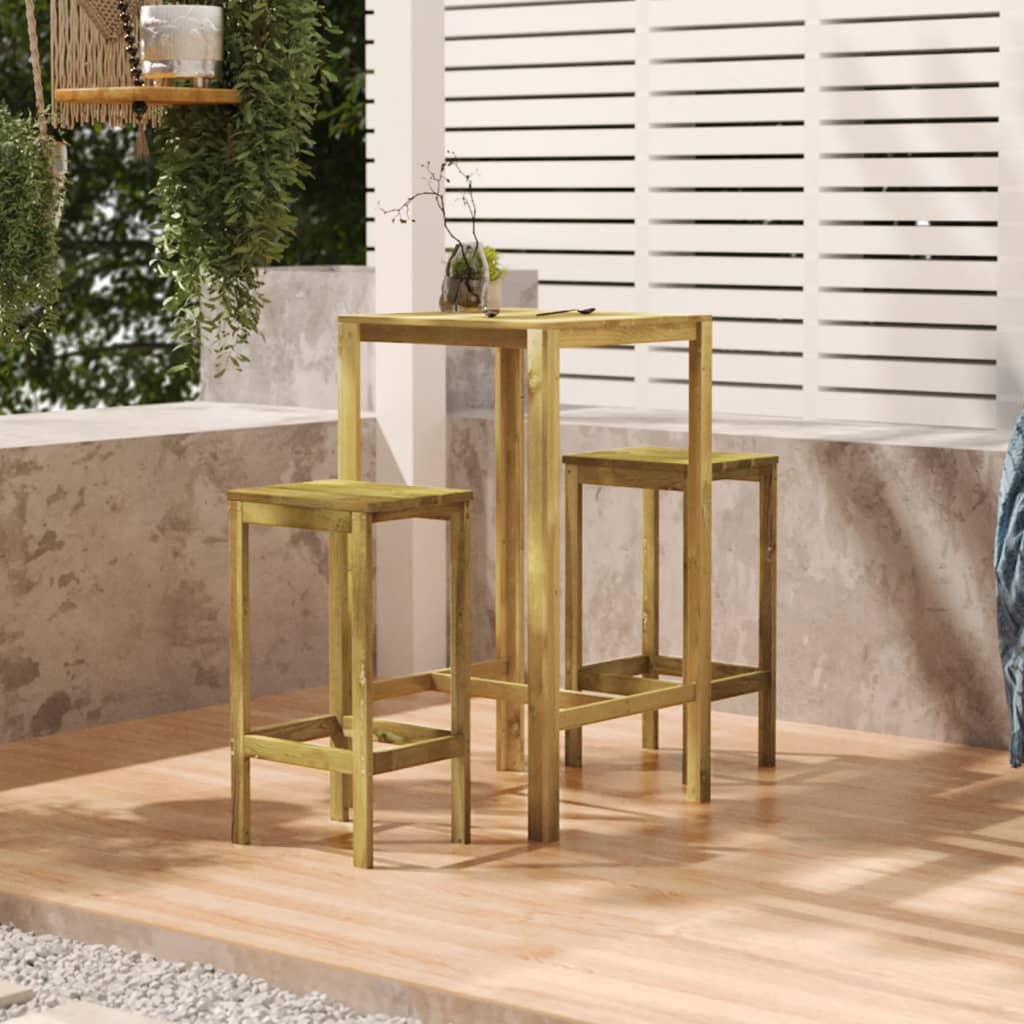Bar Table 60x60x110 Cm Impregnated Pine Wood