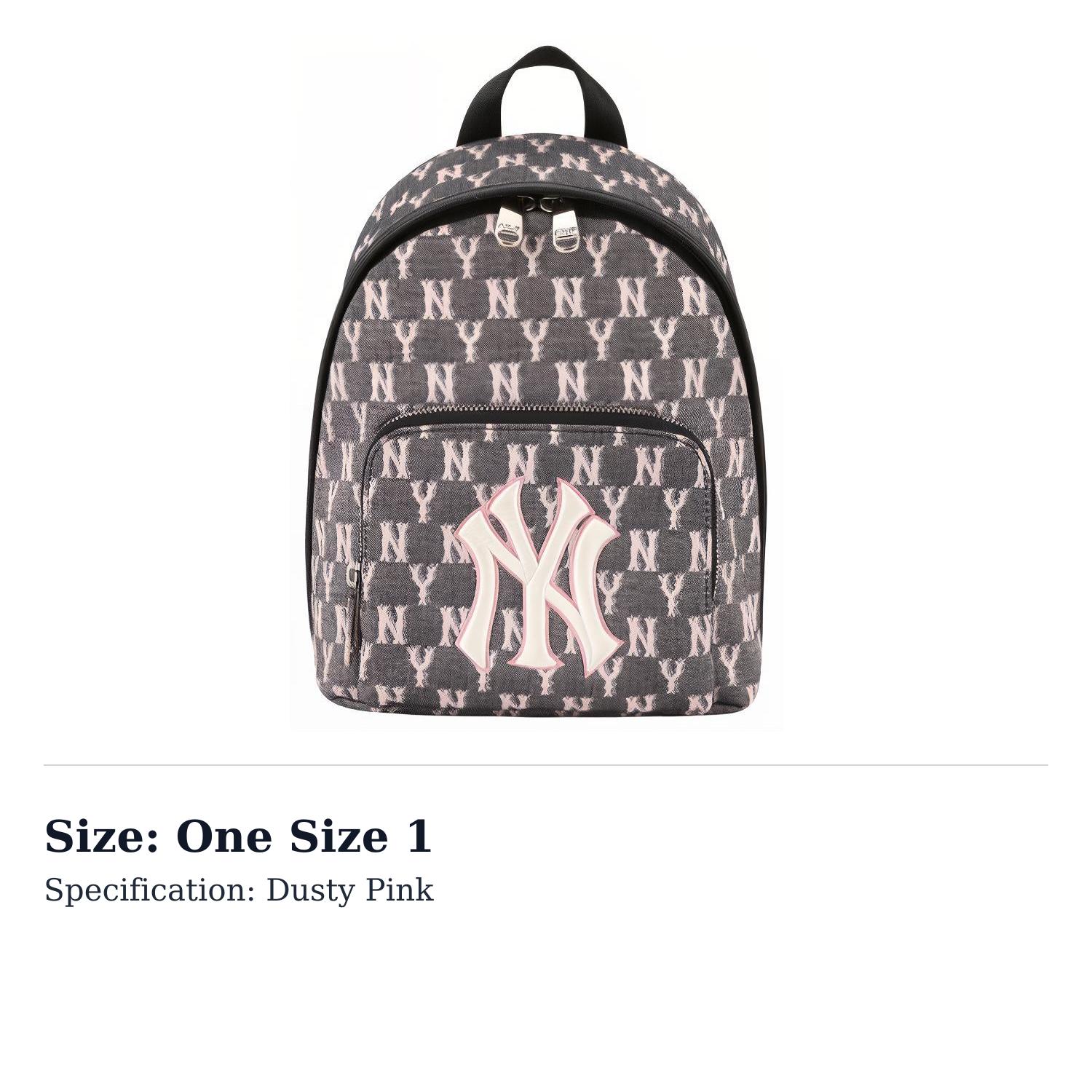 MLB Monogram Collection Polyester Backpack Mini Unisex Dirty Pink 32BG22011-50L One Size 1