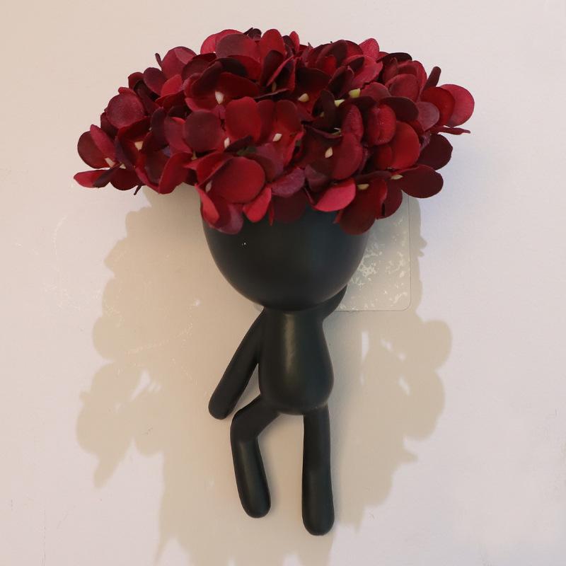 

Творческое моделирование персонажей с помощью настенных ваз с растениями Декоративная керамика Мясистые горшки Персонализированный офис Простые поделки