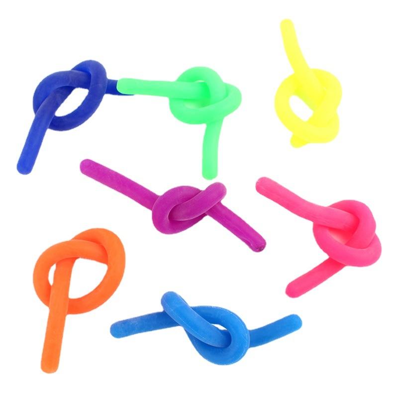 50/10pcs Rubber Elastic Rope Toy Colorful Funny Stress Relief Soft Squeeze Toy For Adult Release Stress Home Decor Party Favor