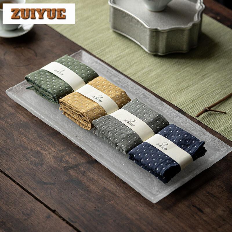 Chinese Cotton Linen Tea Cloth Tea Ceremony Accessories Water-absorbing Tea Towel Thickened Heat Towell Pad Cleaning Napkins Rag