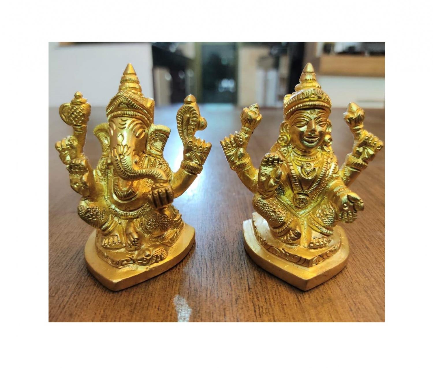 Статуэтки Лакшми и Ганеша, Lakshmi Ganesha Idols, Kalyan Puja