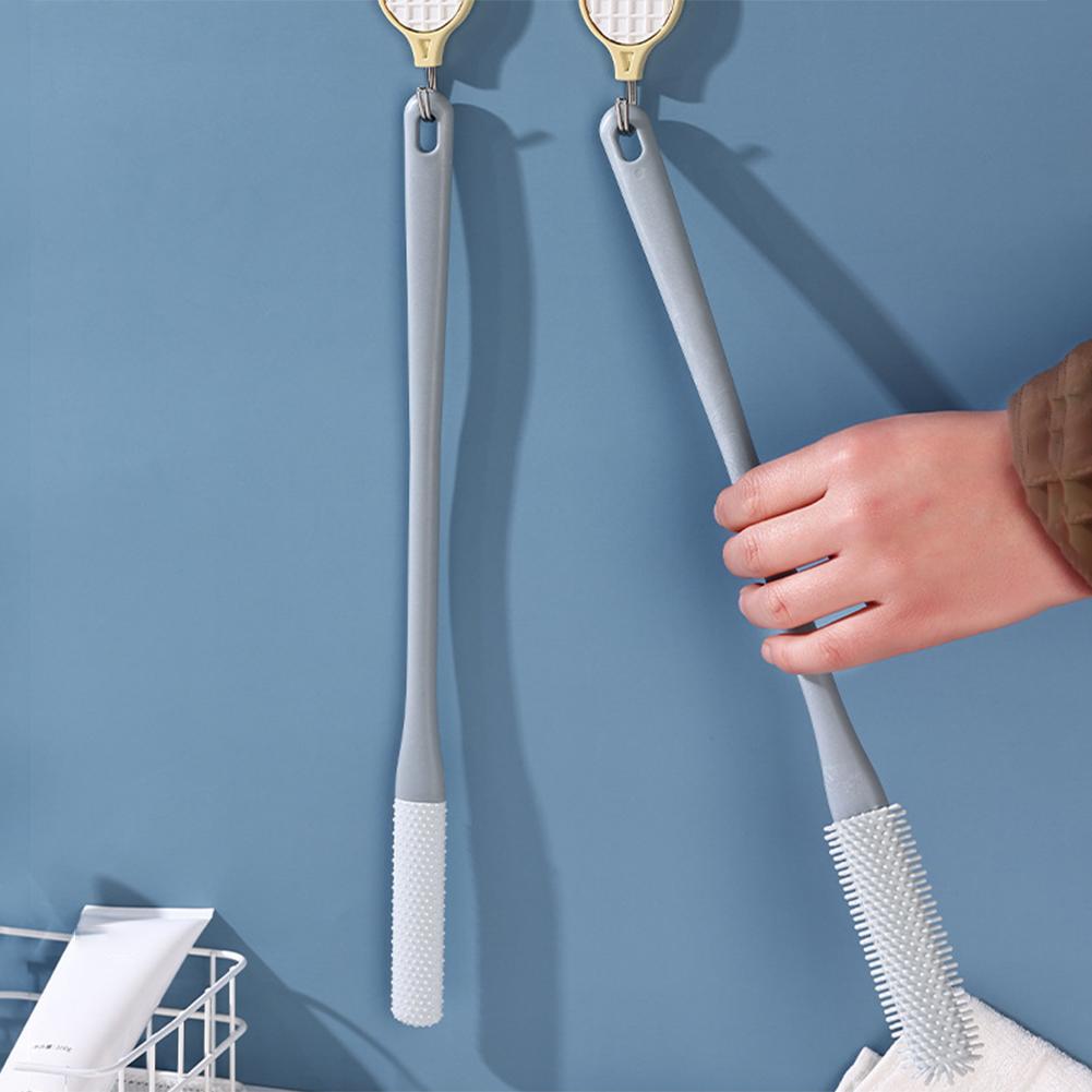 2 Stück Langstielige Zehenzwischenraum-Reinigungsbürste Superweiche Silikon-Fußbürste Peelingbürste Fußwaschbürste für die Dusche