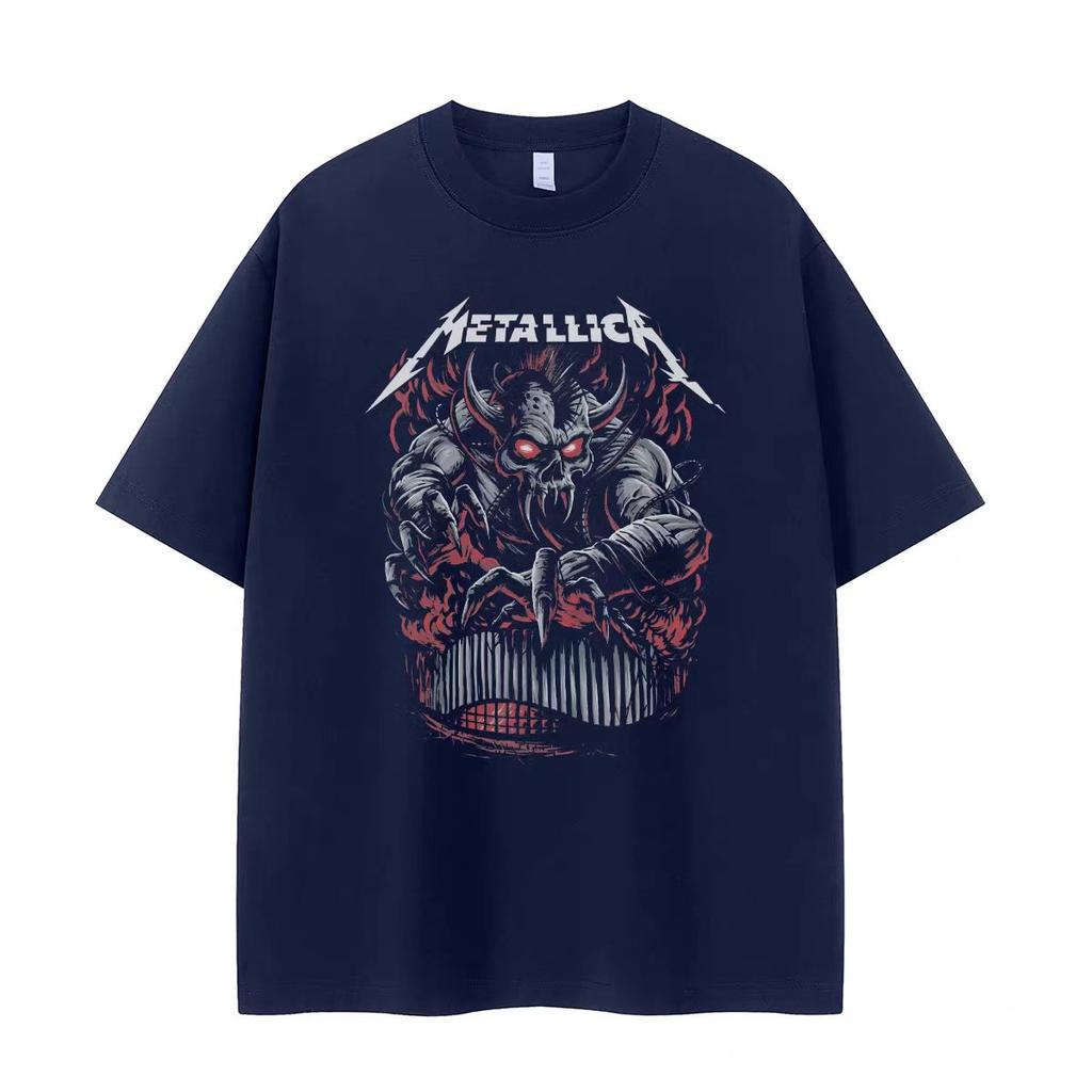 Retro American Street Skull-printed Short-sleeved T-shirt Y2K Short-sleeved Clothing Top