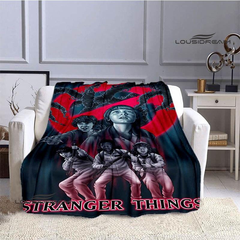 Stranger Things Klassieke Print Deken Dunne Deken Flanel Zacht en Comfortabel Huis Reisdeken Verjaardagscadeau Beddeken
