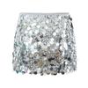 Irregular High Waist Sparkling Sequin Mini Skirt Women Summer Y2k Clothes Ultra Short Bottoms Silver Sexy Club Skirts