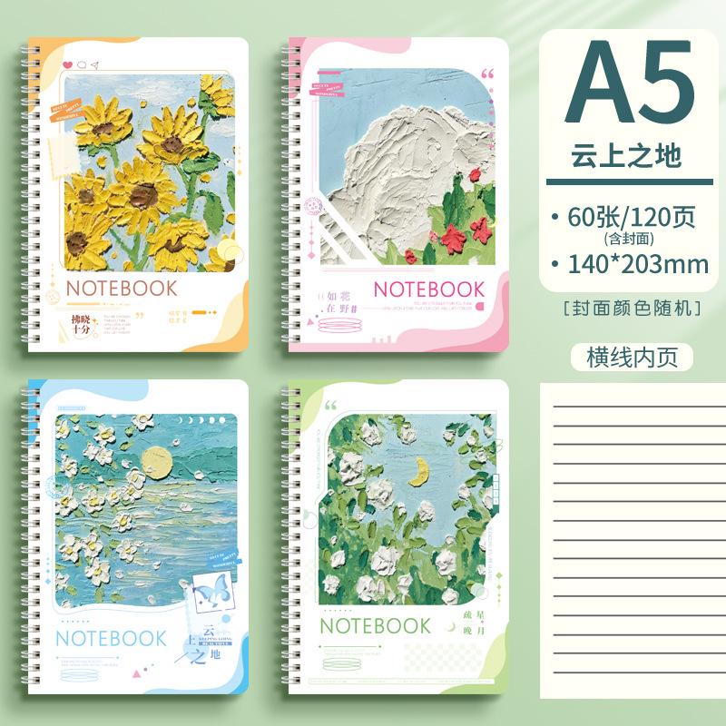 

A5 Coil Notebook Graffiti Nice big Notebook Cute Coil Notebook Student notebooks and journals office accessories daily planner (as the picture,A5)