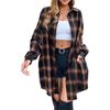Giacca Camicia Lunga a Quadri da Donna, Opzioni di Colore Multiple