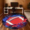 1PC Football Sport Round Chair mat Area Rug - Non-Slip, Floor Mat for Office, Bedroom, and Indoor Decor -Gift D1127219