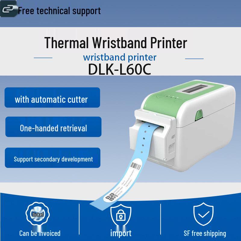 

Auto-Cutter Desktop Thermal Wristband Printer for Hospitals and Venues