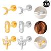 G23 Titanium Cross-Border Personality Trend Lip Stud & Inner Thread Titanium Alloy Ear Bone Stud Jewelry