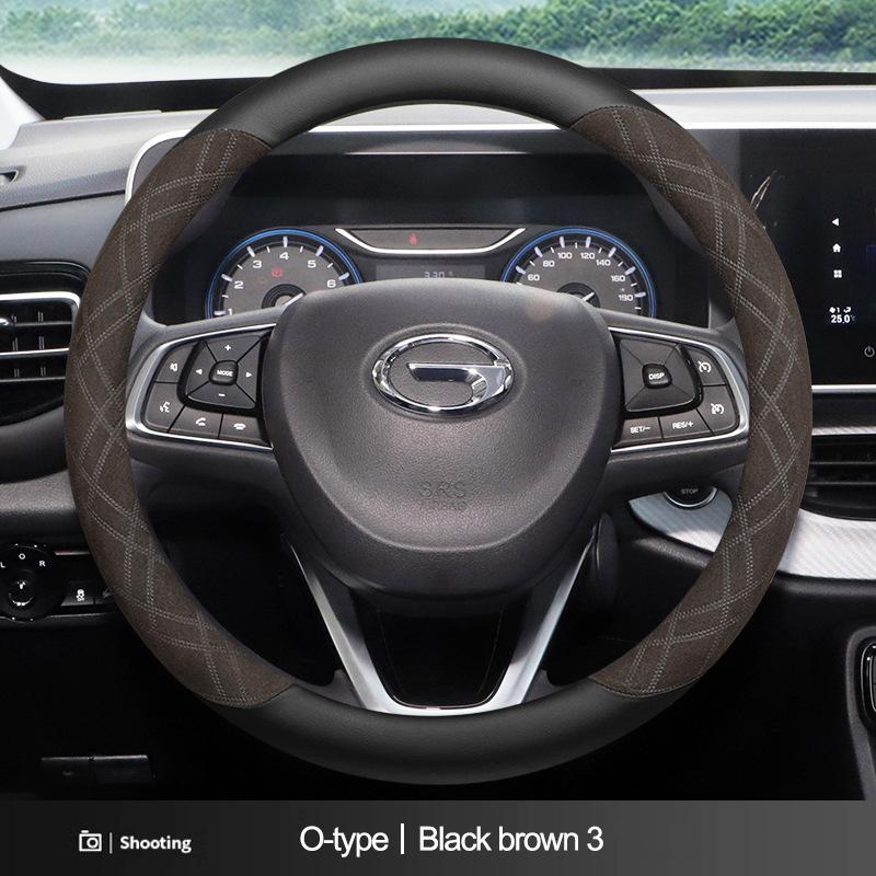 Suede Car Steering Wheel Cover Decoration Handle Wrap For GAC Trumpchi GS4 Plus Empow M8 M6 Pro GS3 GA4 GA6