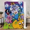 Adventure Time Coperte Spesse per l'Inverno Coperta Letto Lavorata a Maglia a Quadri Casa e Decorazione Biancheria da Letto in Microfibra Asciugamano da Spiaggia Coperta per Riposo