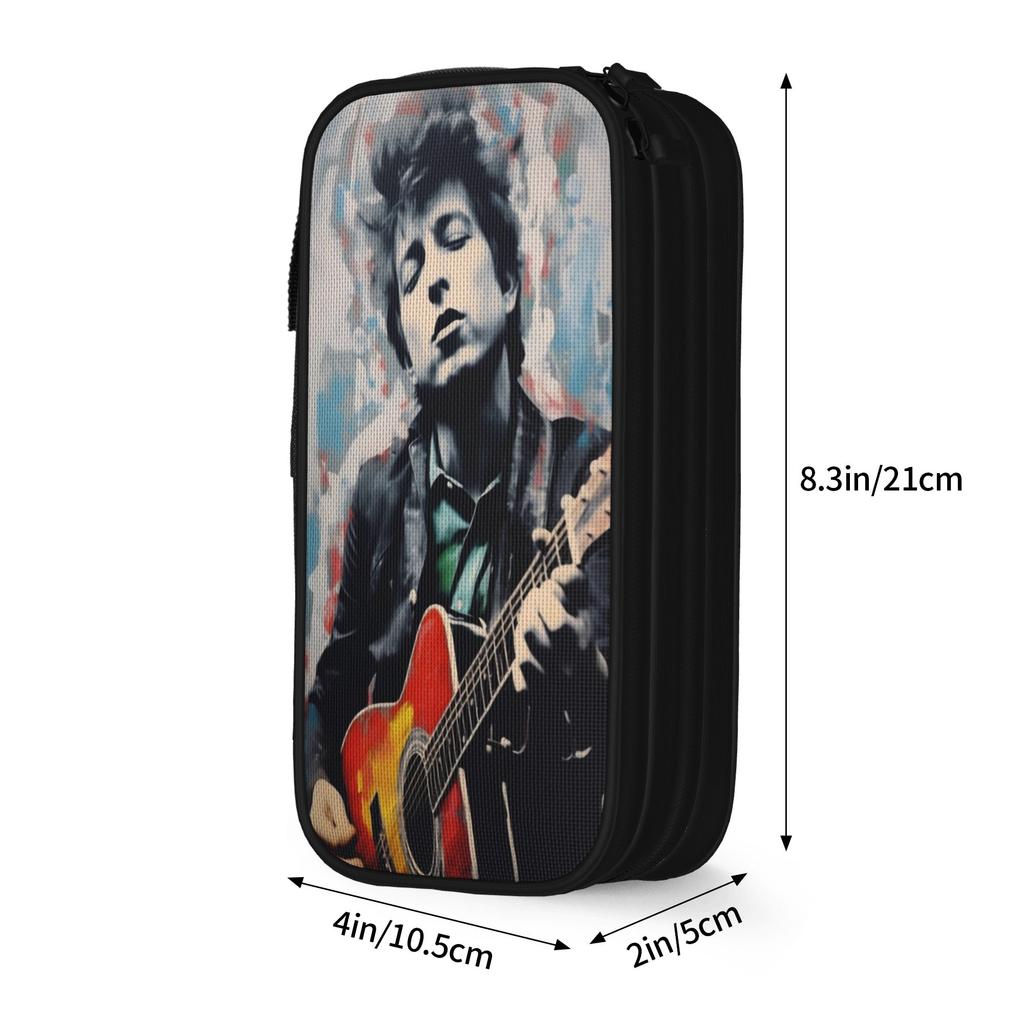 Bob Dylan Singer Pen Box Double Layer Large Capacity Office Supplies Pen Case Birthday Gift