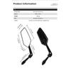 2PCS 360 Rotating Bicycle Mirror Wide Range Adjustable for Bicycle Electric Reflec Reflector Retrovisor Moto For Bycicle