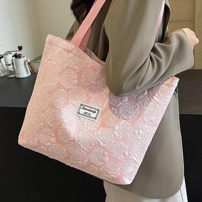 Korean Ins Niche Canvas Bag New Fashion Commuter Tote Bag Female College Students' Class Shoulder Bag