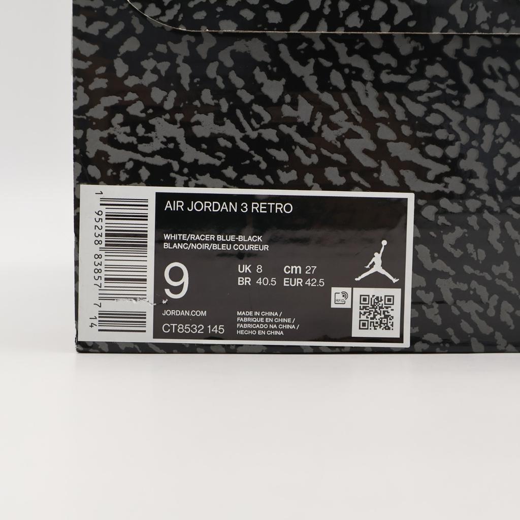CT8532-145 Nike Air Jordan Air Jordan 3 Racer Blue White Cement Grey (Men's)