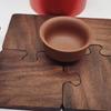 Walnut Coaster Log Coaster Restaurant Decor Solid Wood Heat-resistant Table Top Protection Insulated Wood Jigsaw Coffee Coaster