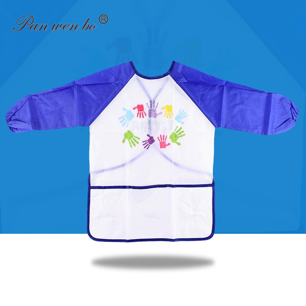 Children's Long-Sleeve Art Smock & Bib - Anti-Stain for Early Education and Kindergarten