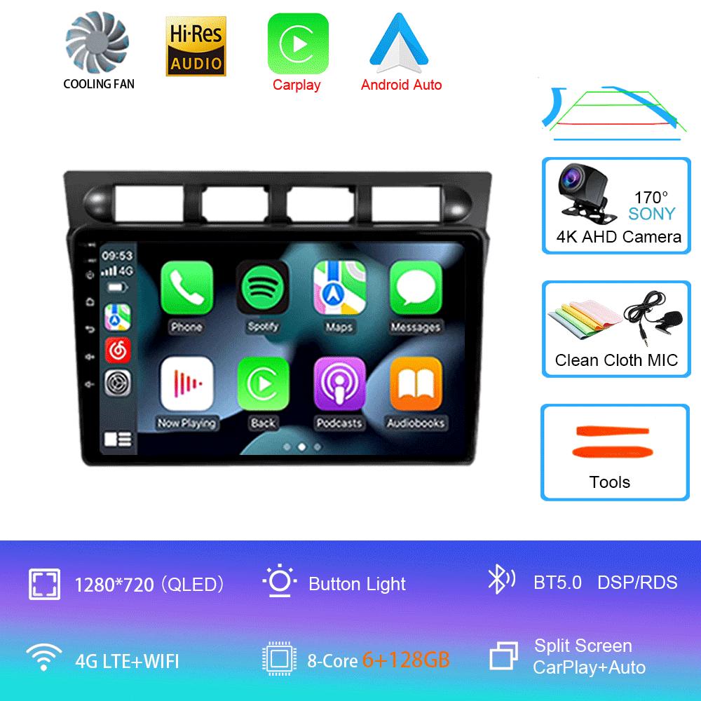 Android 14 For Kia Picanto SA Morning 2004 - 2007 Car Radio Player Stereo Multimedia WIFI BT GPS Navigation Player QLED Screen