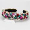 Fascia Larga Retrò Europea & Americana con Strass Barocchi: Accessorio per capelli stile coreano per donna