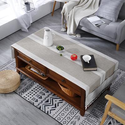Rectangle Tablecloth Coffee Table Mat Table Mat Fabric Embroidery Jacquard Tassel Household Dust Cover