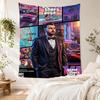 Arazzo Tessuto a Mano Grand Theft Auto Arte Psichedelico Adatto per Balcone Soggiorno Camera da Letto Quattro Stagioni Arte da Parete Vintage Regalo per Amici Famiglia