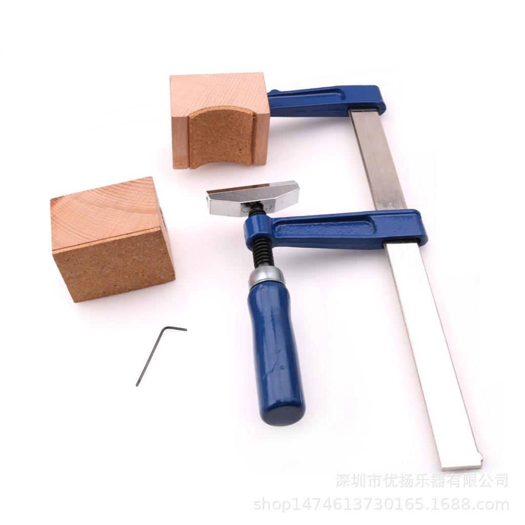 Professional Pressing Wire Tool Guitar Wire Repair Replacement and Installation Radian Groove Copper Sheet F-type Fixture