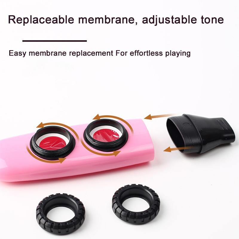 Dwukomorowe Kazoo Instrument Muzyczny, Lekkie Trwałe Wzornictwo Słojów Ćwiczebne Kazoo do Akompaniamentu Gitary Ukulele