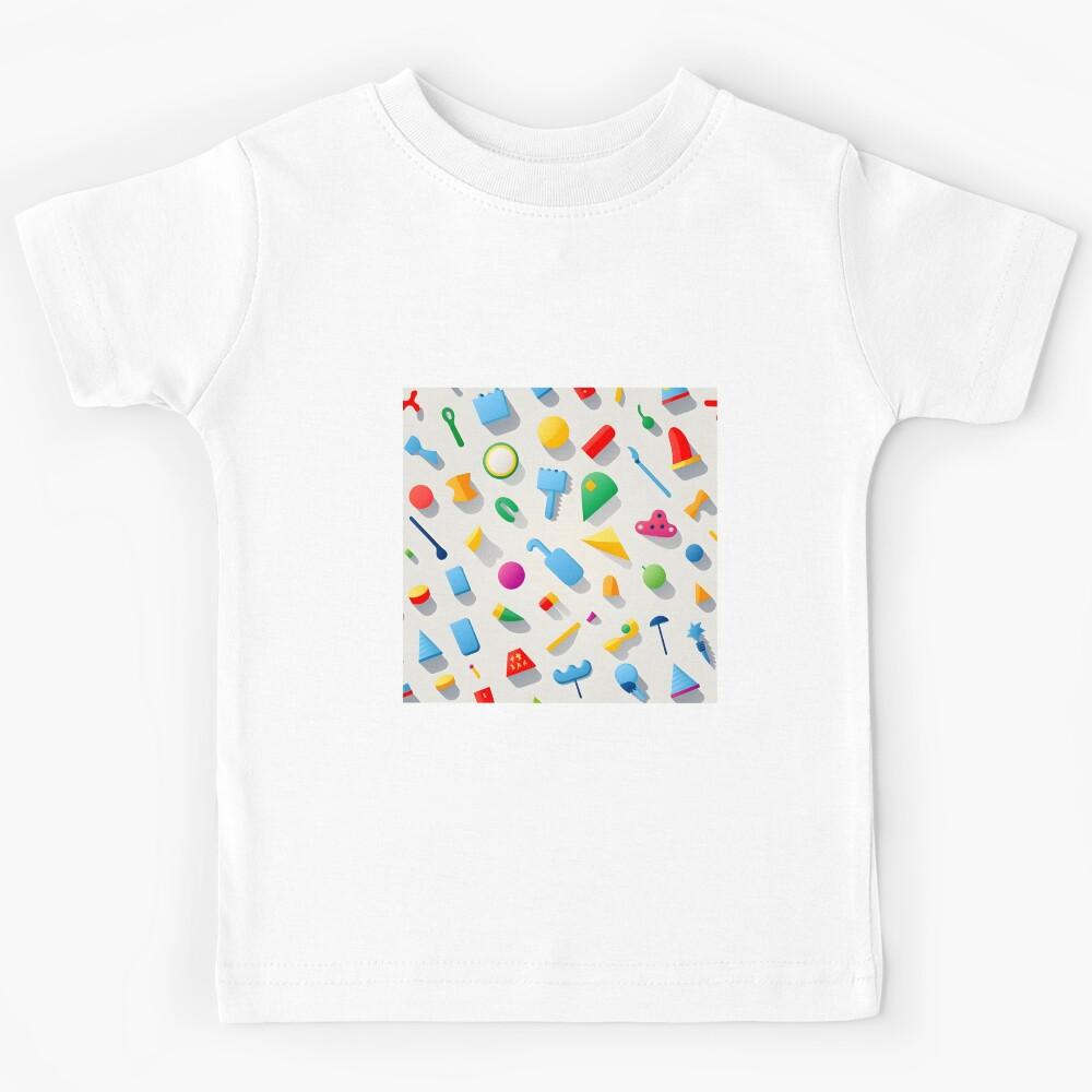 Objects pattern - white background Kids T-Shirt 120