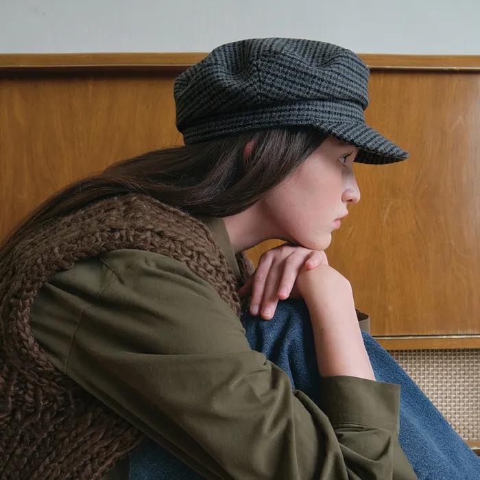 Classic Tweed Matorros cap_Charcoal(O25-ACC06)