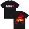 Red Dead Redemption 2 Game Player Graphic T Shirts Men Women Gothic Short Sleeve T-Shirt Y2K Fashion High Quality Cotton T Shirt