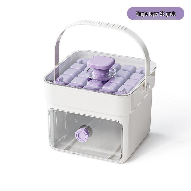 Handheld Ice Cube Mold with Food-Grade Freezer Storage for Homemade Ice