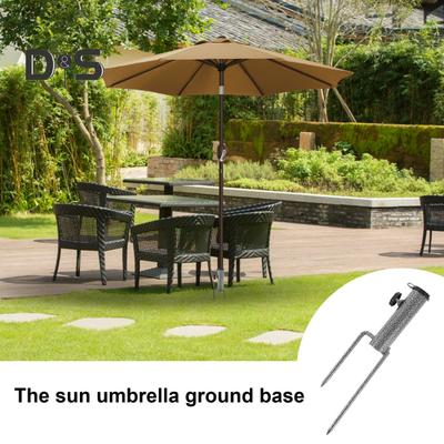 Supporto per ombrellone da giardino, picchetto da terra regolabile, in metallo resistente, per esterni, da giardino, da spiaggia, per ombrellone, asta per bandiera, accessori per ombrellone