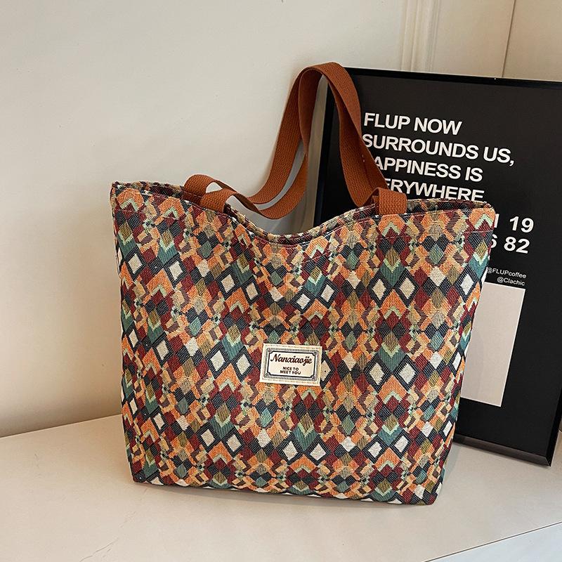 

Сумка-тоут Niche Samiya, женская, новая модная холщовая сумка, большая вместимость, сумка через плечо для поездок на работу