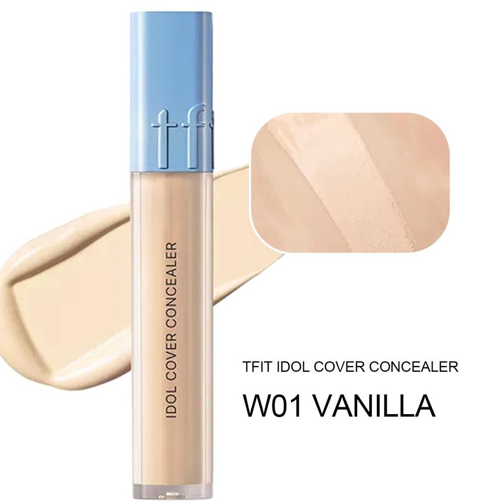 TFIT IDOL COVER CONCEALER 6.5g B01/B02/B20/B30/N03/N4.5/W01/W02, Rich Coverage, Creamy Texture, Natural Fit Finish, Korean Cosmetics, Korean Makeup