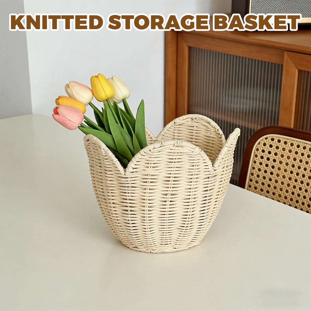 Rattan Storage Basket For Home And Guesthouse Decoration, Toy And Sundry Storage Basket, Handmade.
